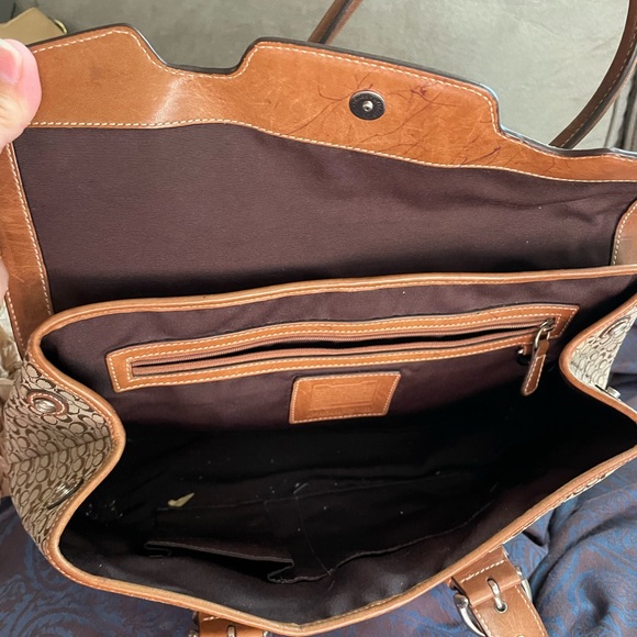 Genuine Coach handbag Signature Collection 7080 Flap Khaki - Picture 4 of 7